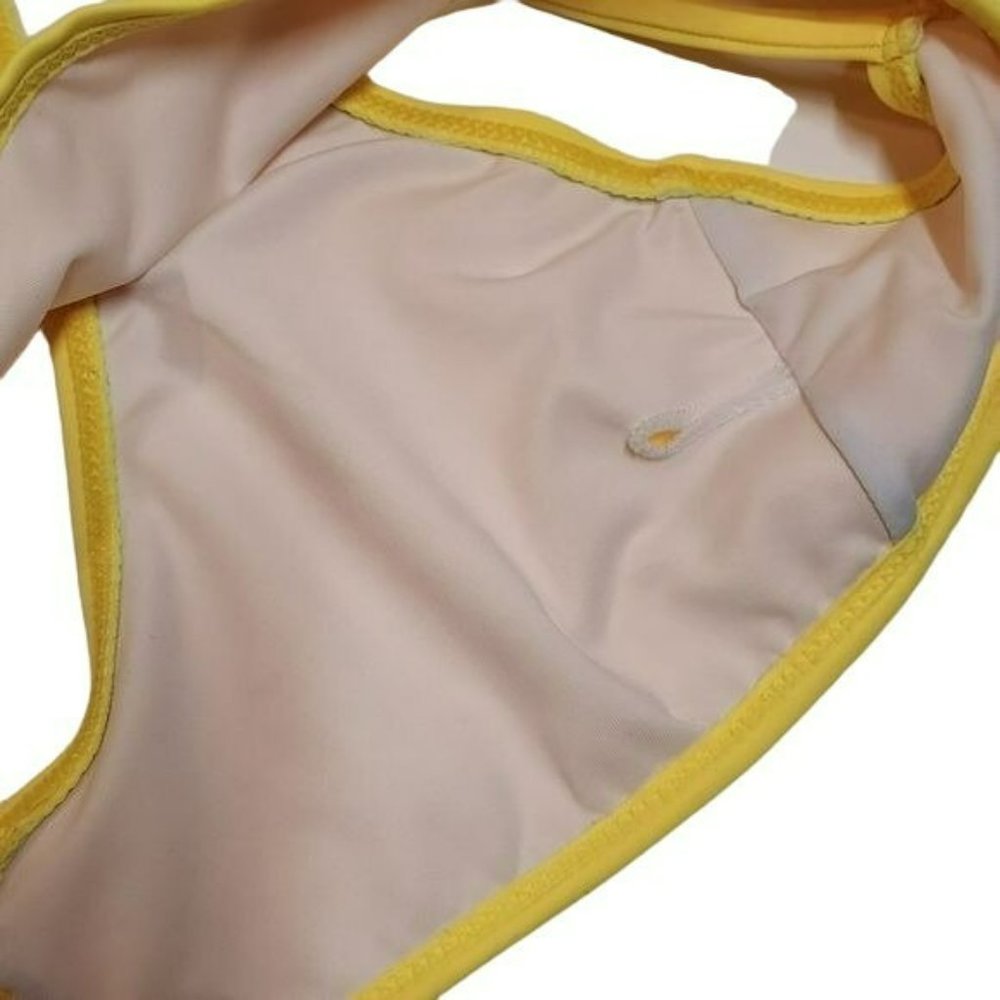 Beachsissi Bikini Cross Front Thong Bottom Yellow Green Women's Small S NWT - Picture 9 of 16